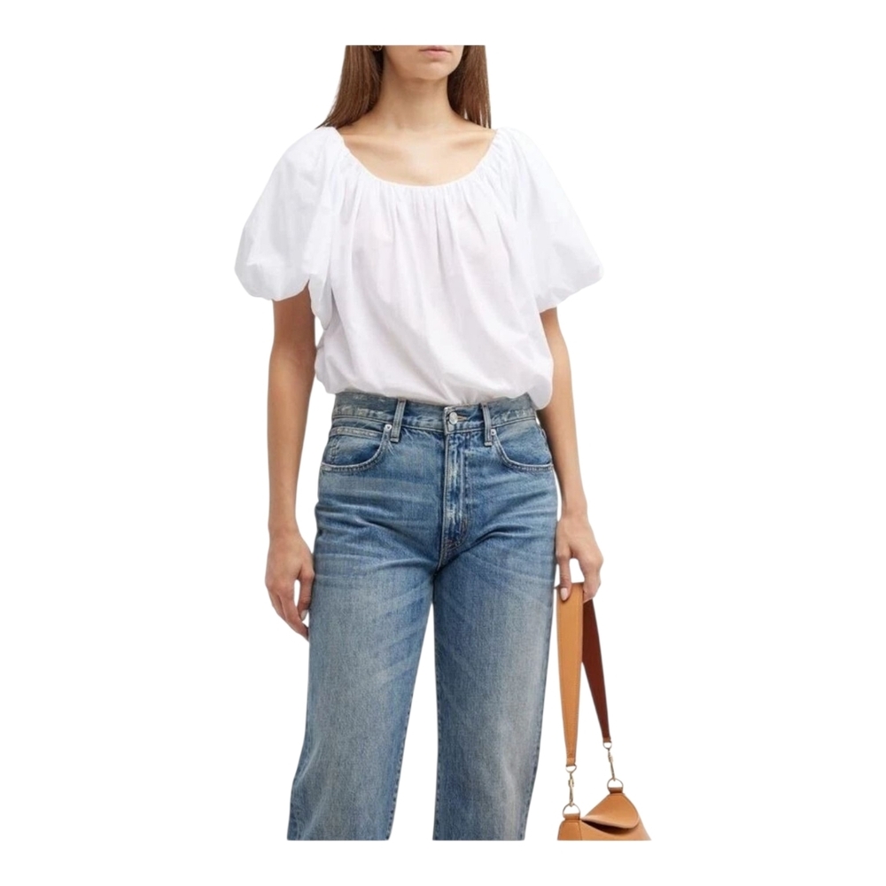 Women's White Puff Sleeve Blouse
